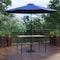 Flash Furniture Faux Teak 30 x 48 Patio Table-Navy Umbrella & Base XU-DG-UH3048-UB19BNV-GG - alternate 1